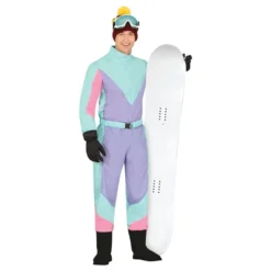 80'er Skidragts Lilla/Blå Herre Kostume