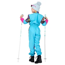 80'er Skidragts Lyserød/Blå Børnekostume