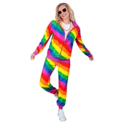 80'er Tracksuit Regnbuefarvet Kostume