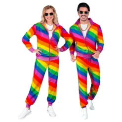 80'er Tracksuit Regnbuefarvet Kostume