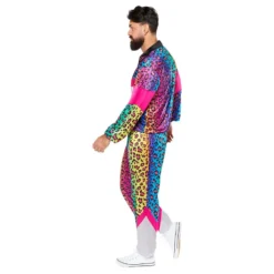 80'er Træningsdragt Neon Leopard Kostume