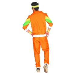 80'er Træningsdragt Orange/Grøn/Gul Kostume
