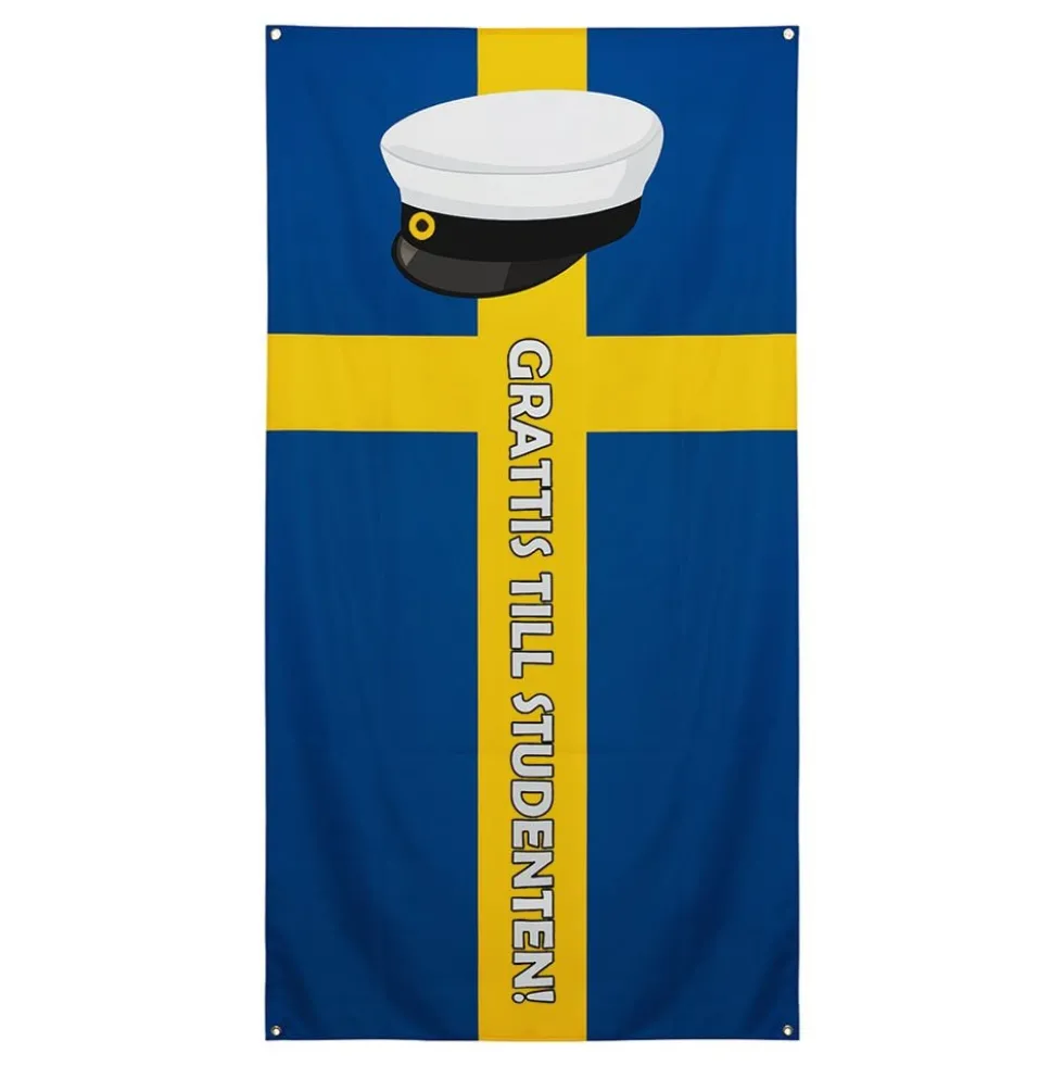 Facadeflag Grattis til Studenten!