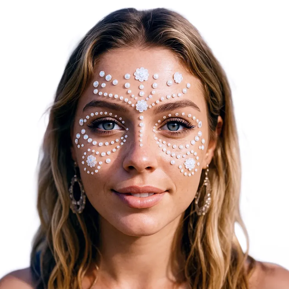 Face Jewels Perler Flower
