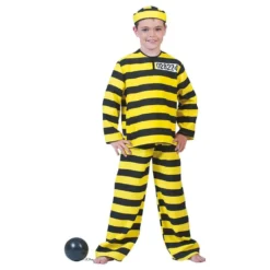 Fange Gul/Sort Børnekostume