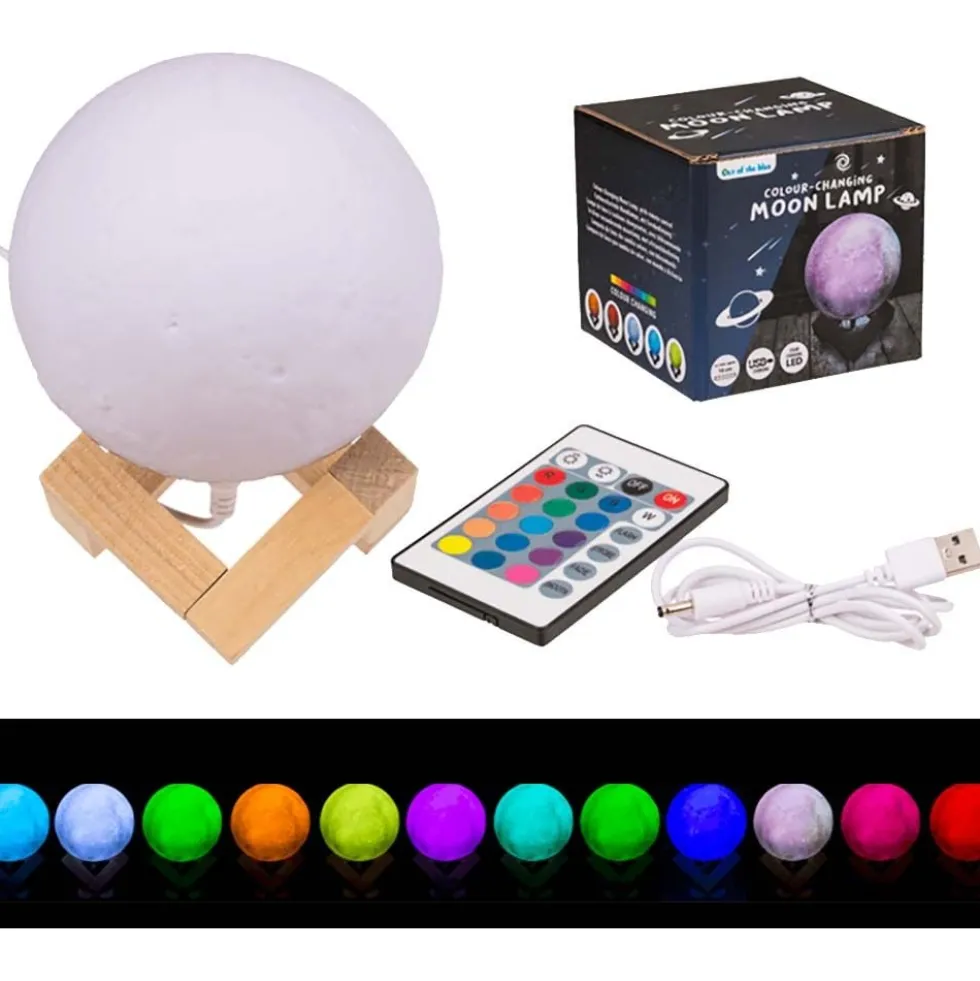 Farveskiftende LED-Lampe Måne