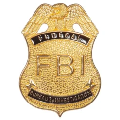 FBI-Skilt Guldfarvet
