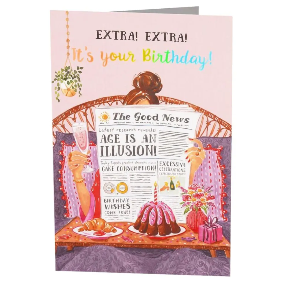Fødselsdagskort Birthday Newspaper