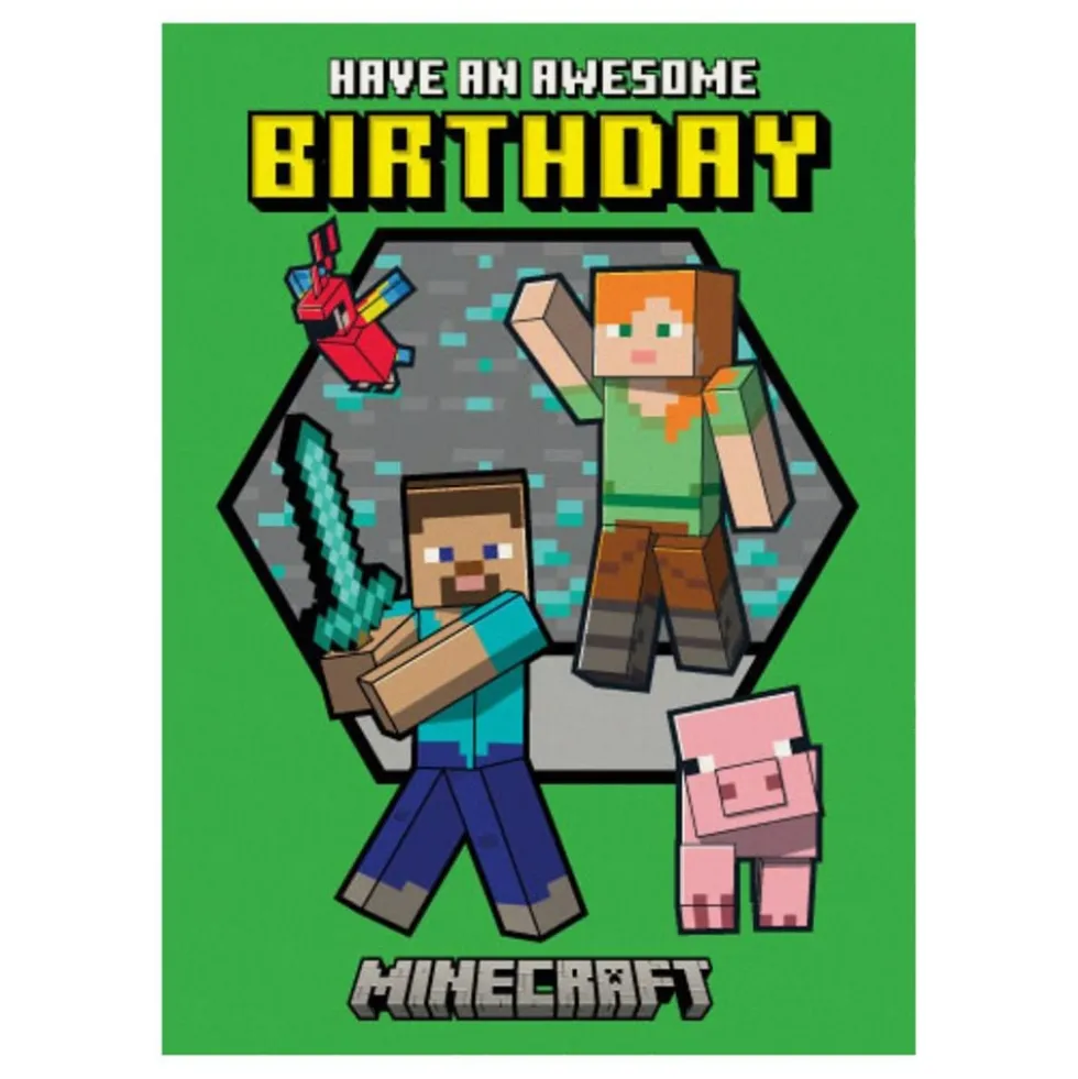Fødselsdagskort Minecraft
