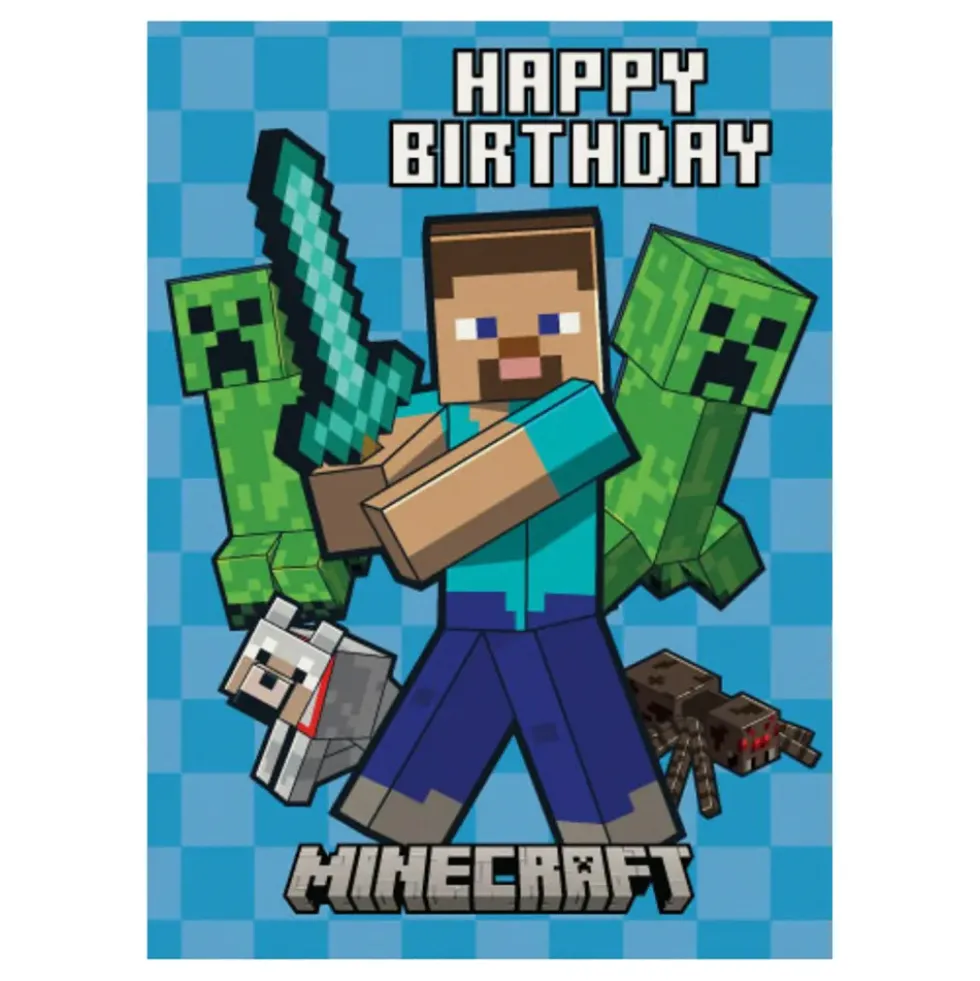 Fødselsdagskort Minecraft World
