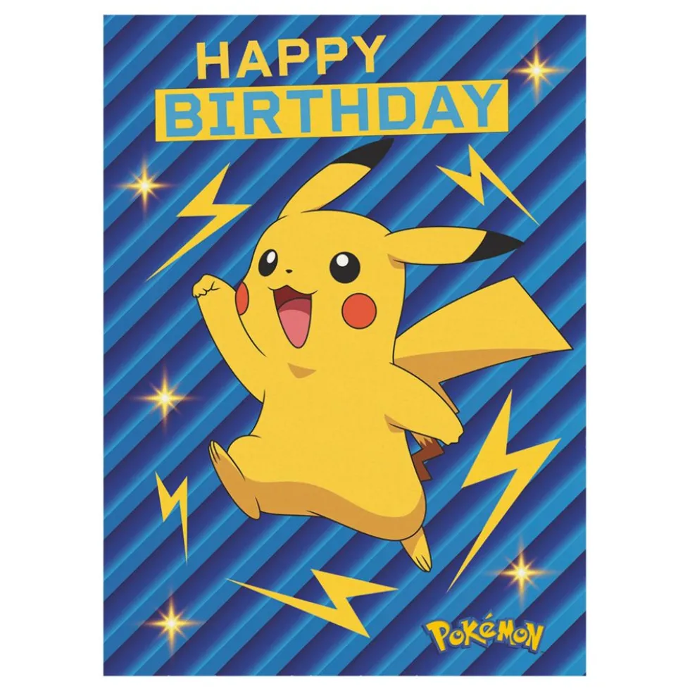 Fødselsdagskort Pokémon Pikachu