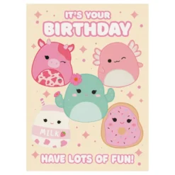 Fødselsdagskort Squishmallows