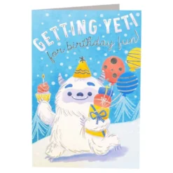 Fødselsdagskort Yeti Birthday