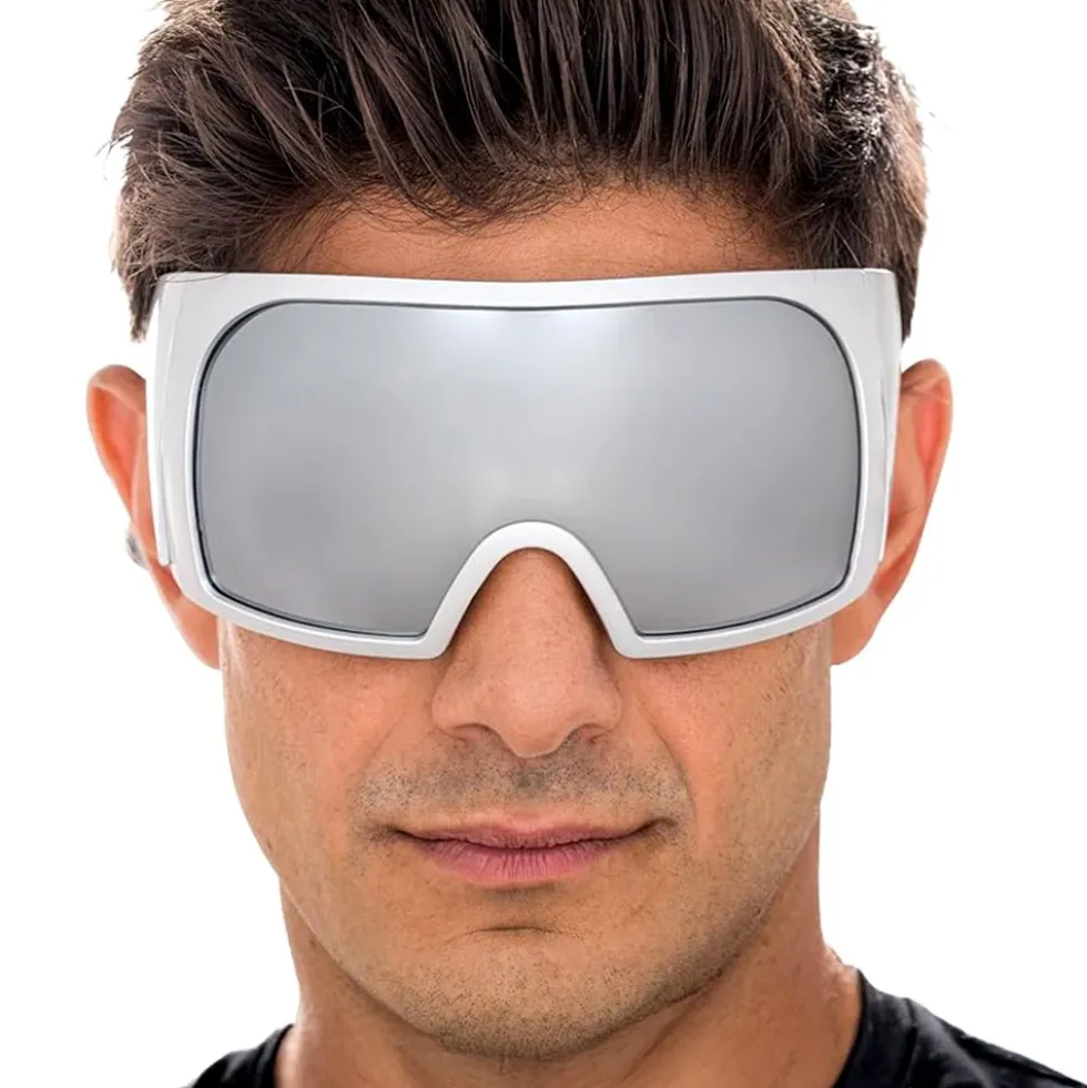 Festivalbriller Cyber Silver med Spejlvisir