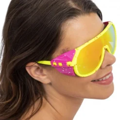 Festivalbriller Retro Rave Gul/Lyserød