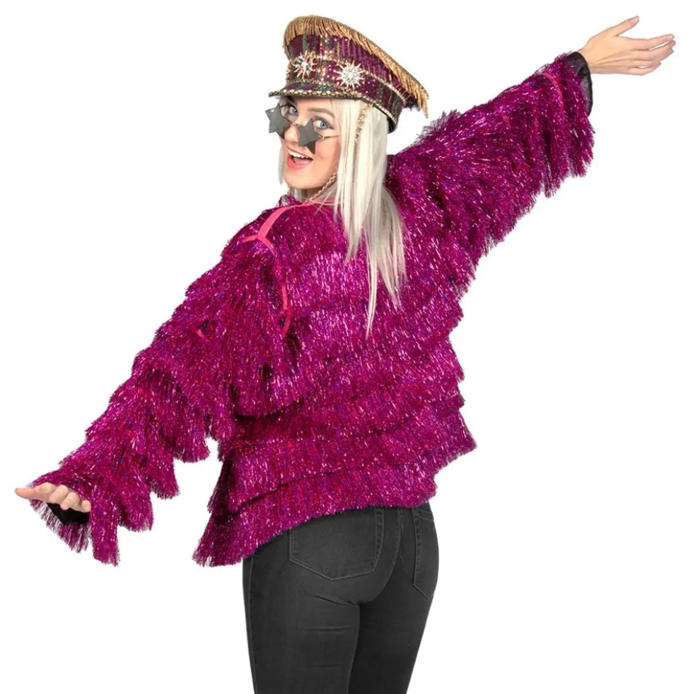 Festivaljakke Tinsel Lyserød