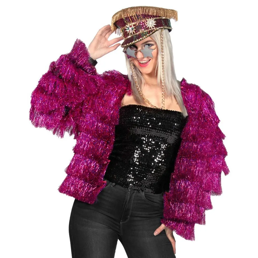 Festivaljakke Tinsel Lyserød