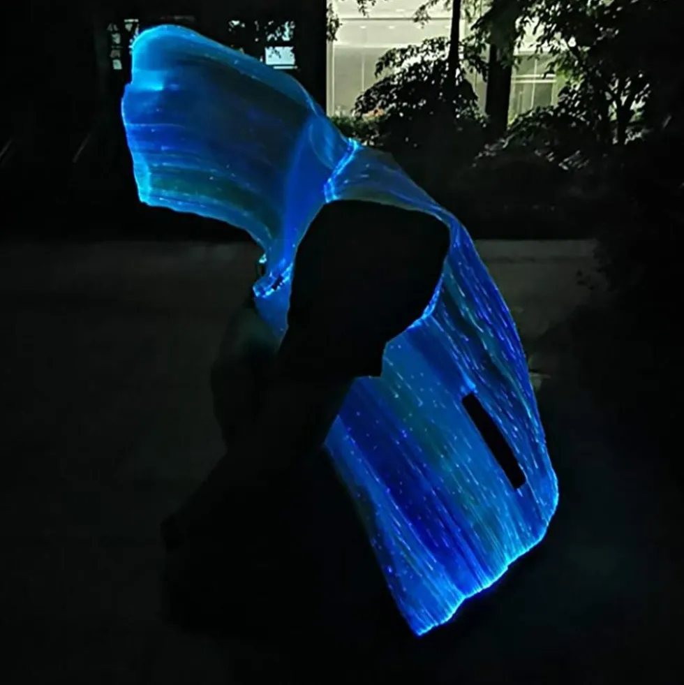 Fiberoptisk LED Hættetrøje