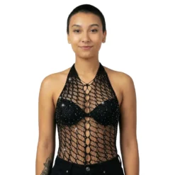 Fishnet Body med Strass