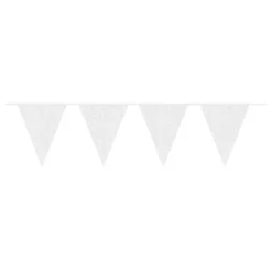 Flagbanner Glitter Hvid