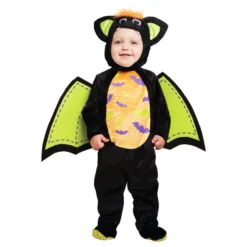 Flagermus Grøn/Sort Babykostume