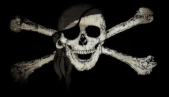 Flag Jolly Roger med Tørklæde