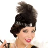 Flapper Pandebånd med Diamant Sort