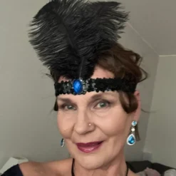 Flapper Pandebånd med Diamant Sort