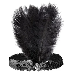 Flapper Pandebånd med Diamant Sort