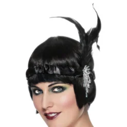 Flapper Pandebånd med Fjer