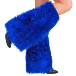 Fluffy Blå Benvarmere