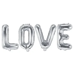 Foil Balloon Love Sølv