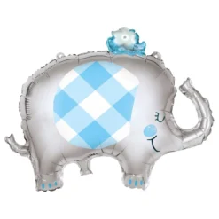 Folieballon Baby Shower Blå Elefant
