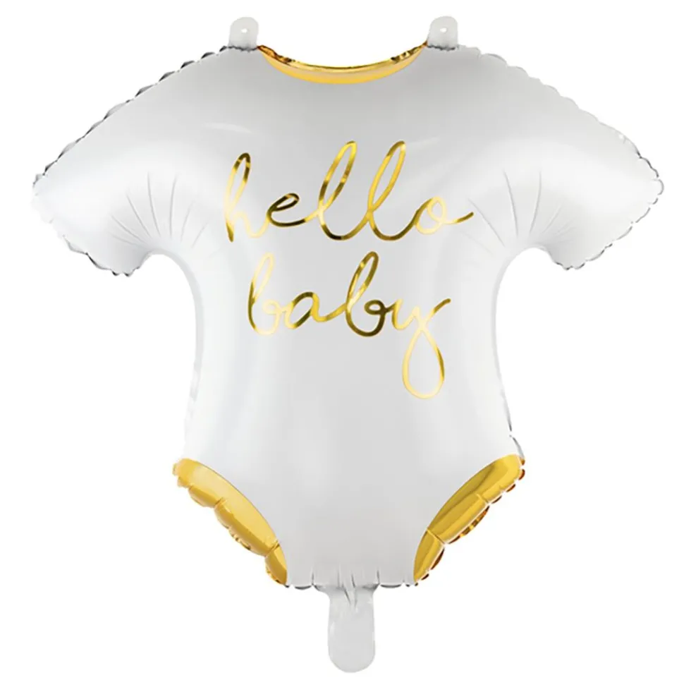 Folieballon Baby Sparkedragt Hvid/Guld