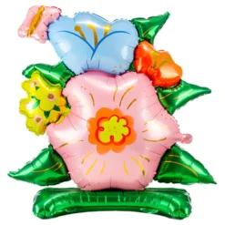 Folieballon Blomster med Base