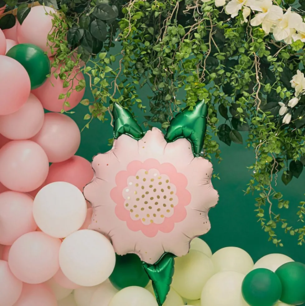 Folieballon Blomst Lyserød