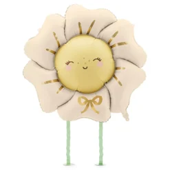 Folieballon Blomst med Ben Beige