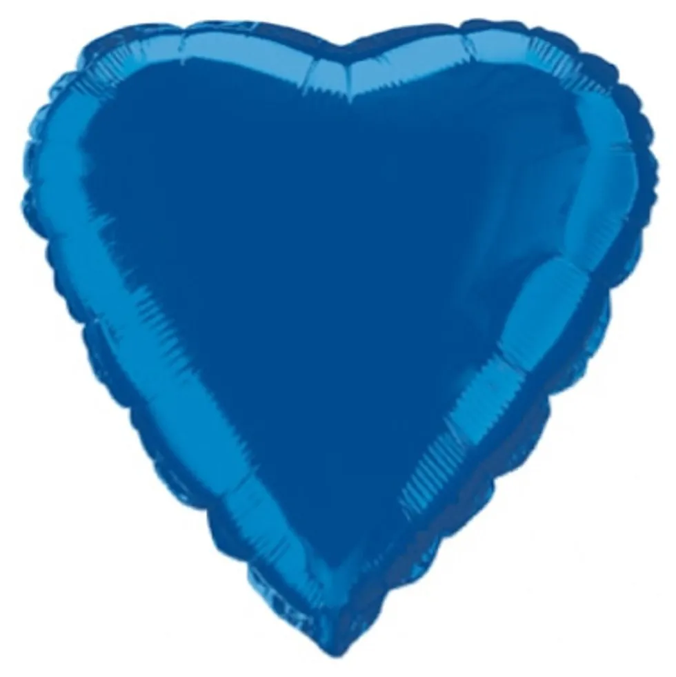 Folieballon Blåt Hjerte