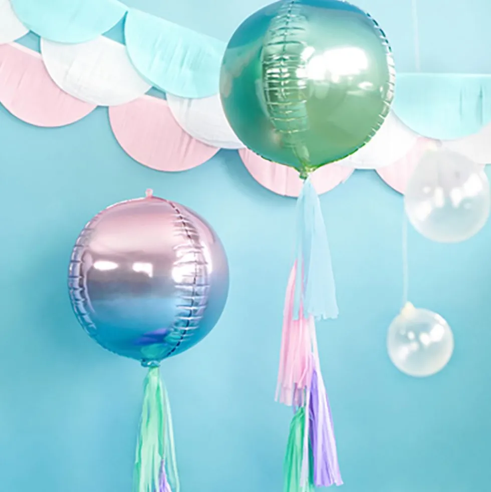 Folieballon Bold Ombre Blå/Grøn