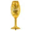 Folieballon Cheers Champagneglas Guld
