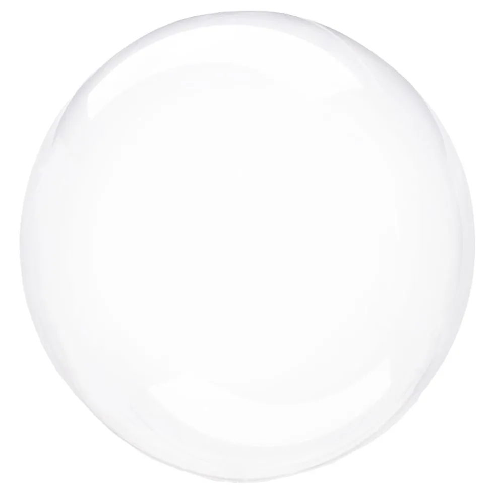 Folieballon Crystal Clear Rund Transparent
