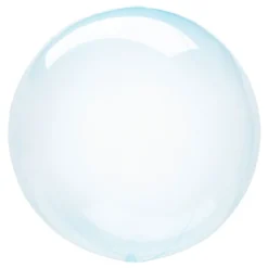 Folieballon Crystal Clearz Rund Blå