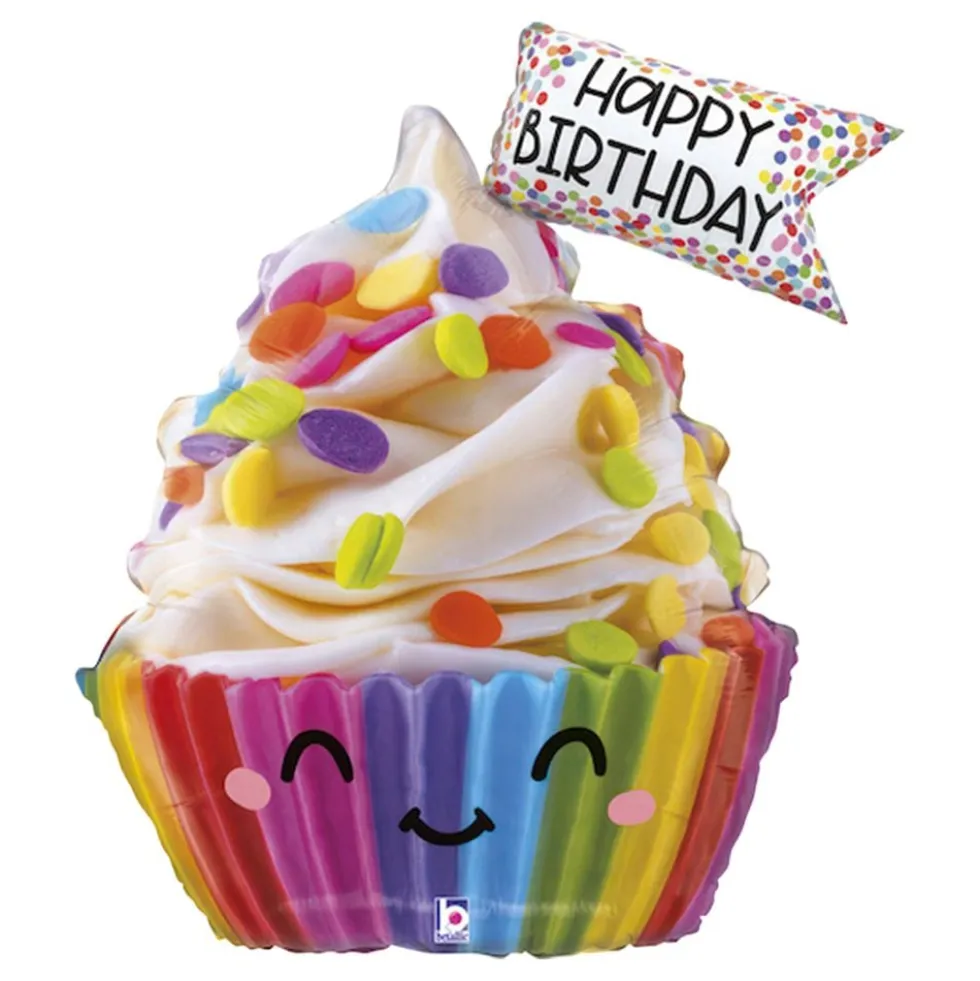 Folieballon Cupcake Happy Birthday