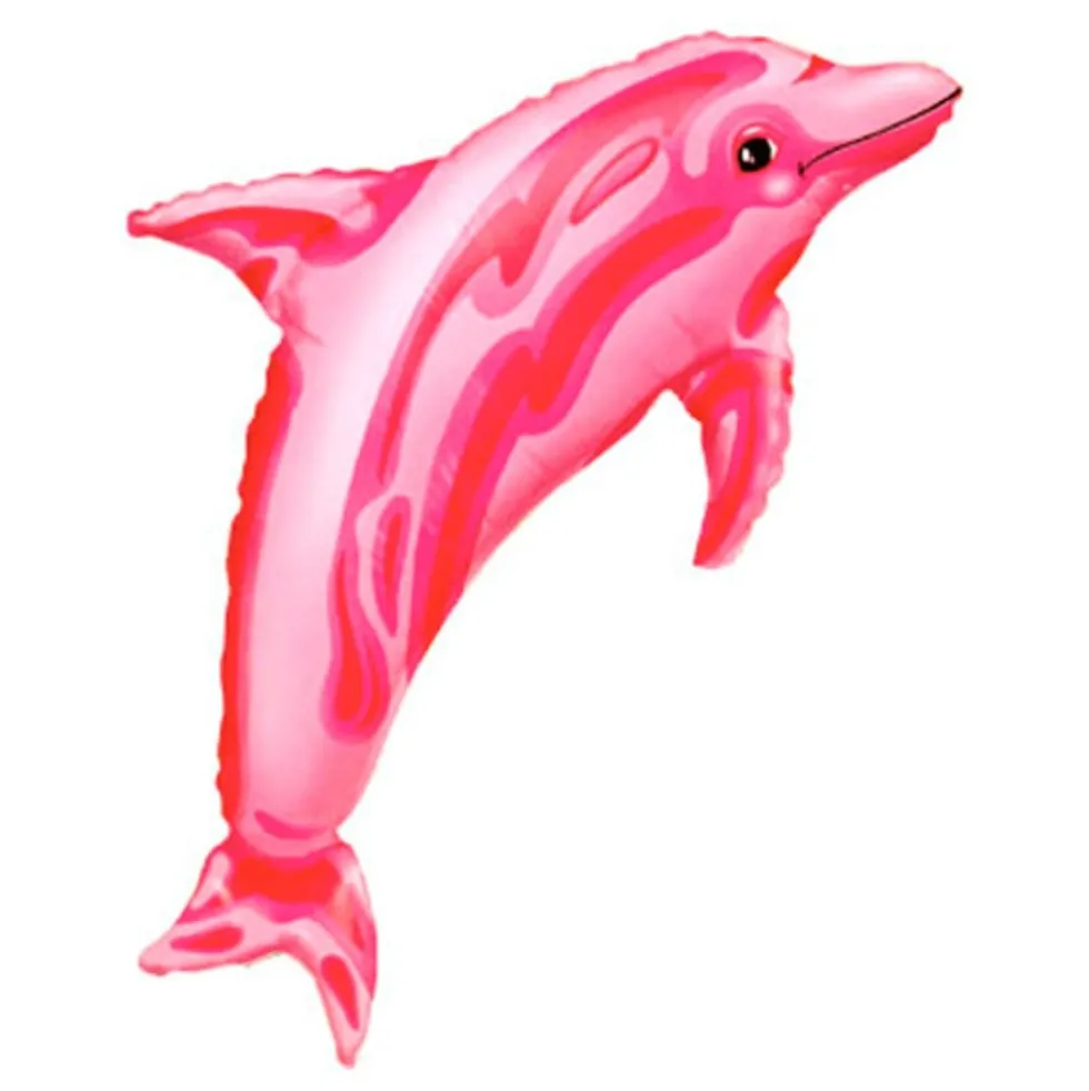 Folieballon Delfin Lyserød
