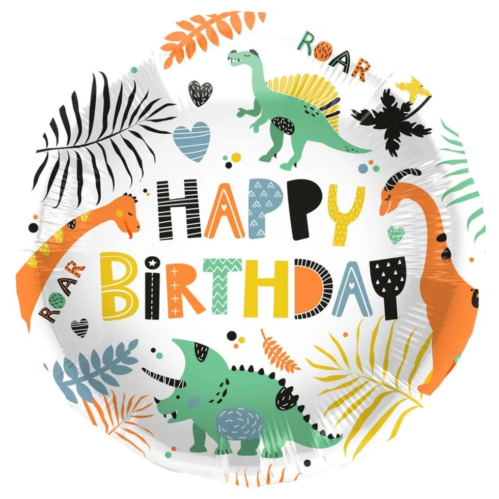 Folieballon Dino Roar Happy Birthday