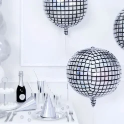 Folieballon Discokugle Sølv Holografisk