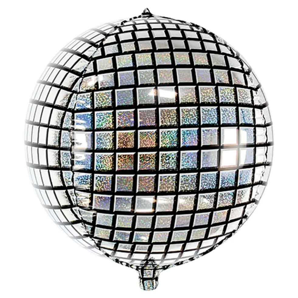 Folieballon Discokugle Sølv Holografisk
