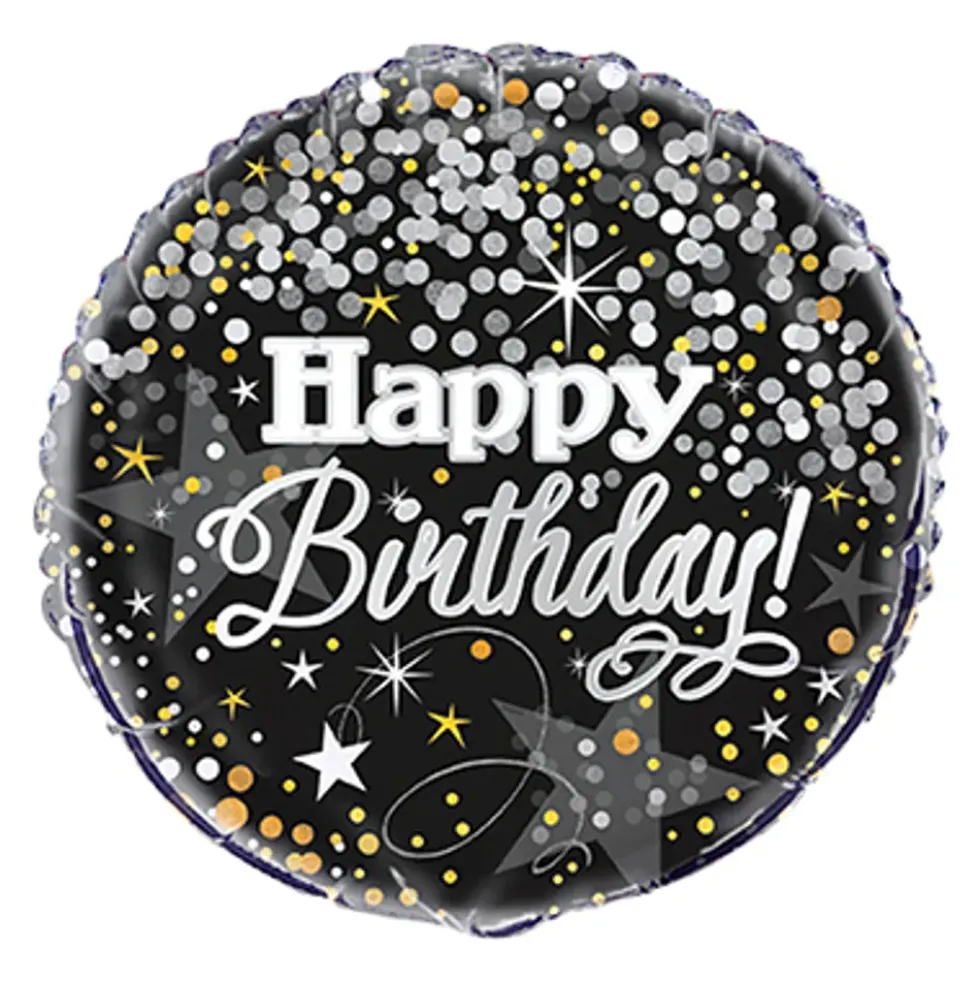 Folieballon Glitter Happy Birthday