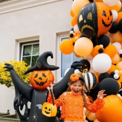 Folieballon Halloweengræskar Two Face