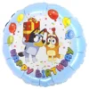 Folieballon Happy Birthday Bluey